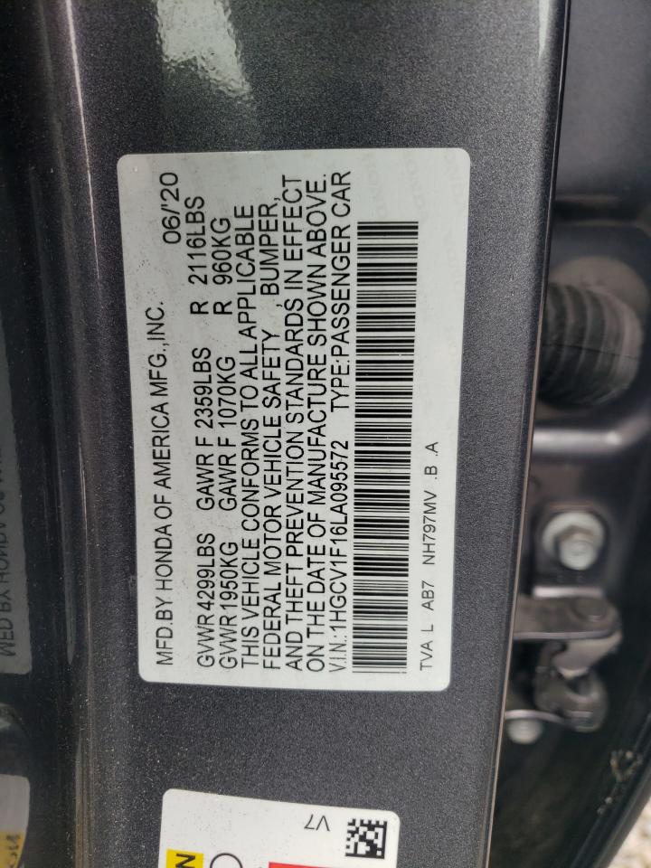 1HGCV1F16LA095572 2020 Honda Accord Lx