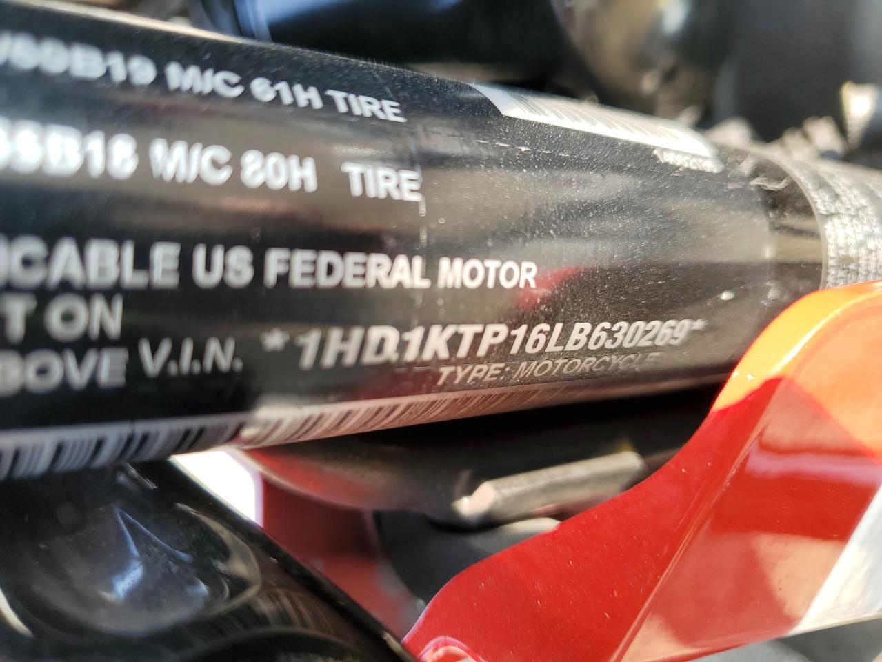 2020 Harley-Davidson Fltrxs VIN: 1HD1KTP16LB630269 Lot: 71394634