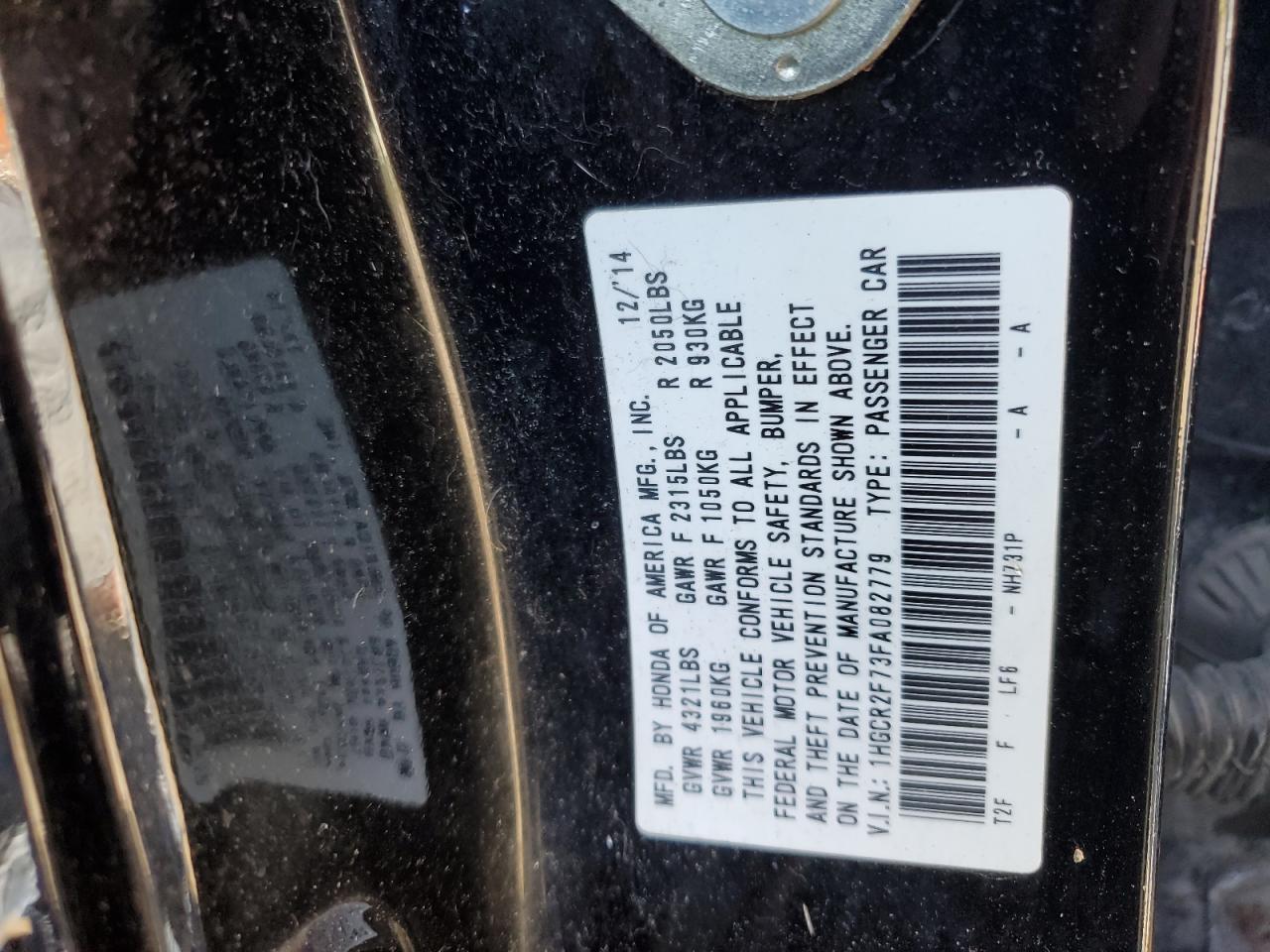 1HGCR2F73FA082779 2015 Honda Accord Ex