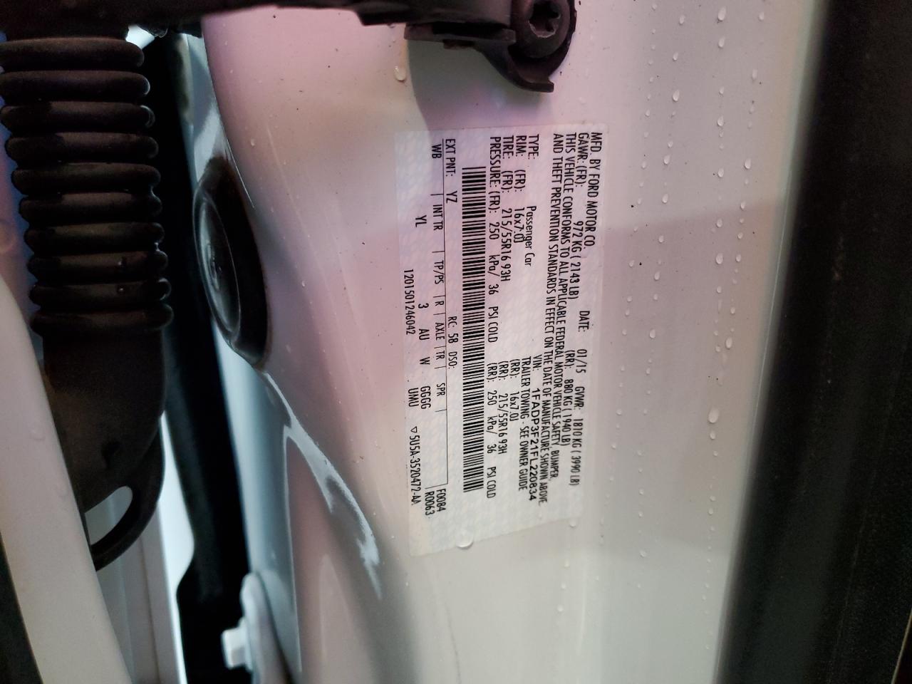1FADP3F21FL220834 2015 FORD FOCUS - Image 12