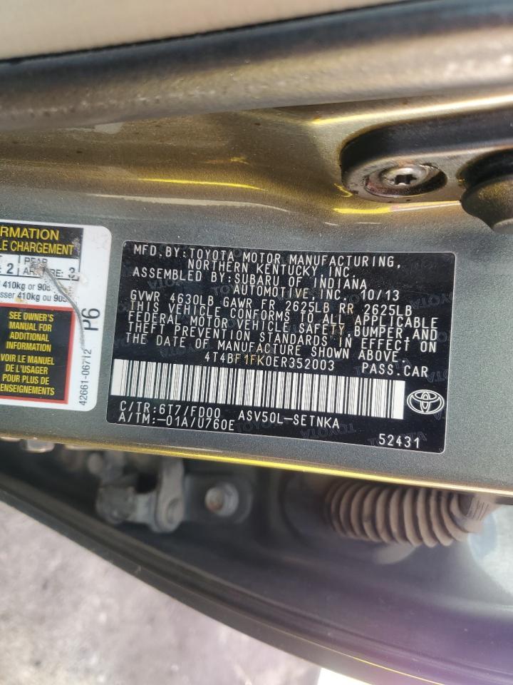 4T4BF1FK0ER352003 2014 Toyota Camry L