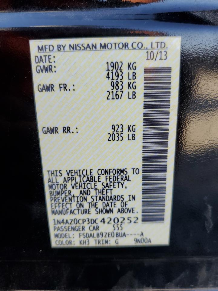 1N4AZ0CP3DC420252 2013 Nissan Leaf S