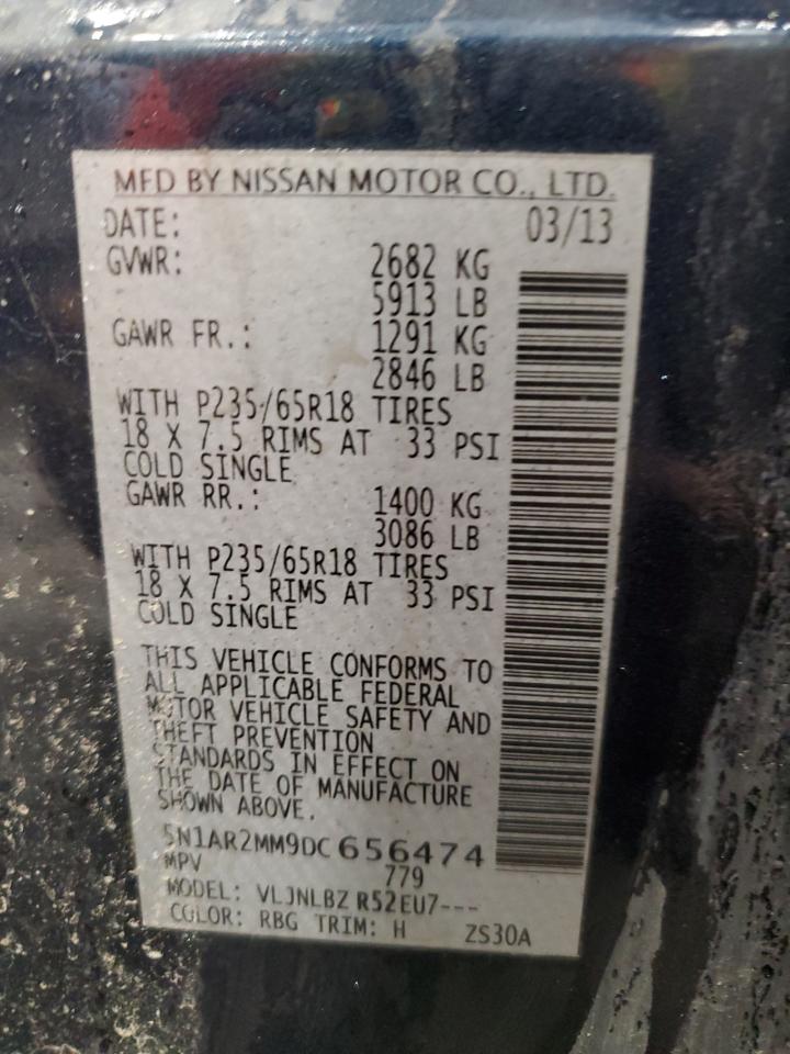 5N1AR2MM9DC656474 2013 Nissan Pathfinder S