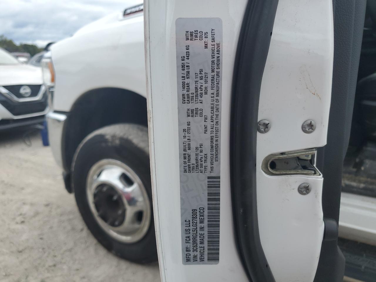 2020 Ram 3500 Tradesman VIN: 3C63RRGL5LG278309 Lot: 71292634