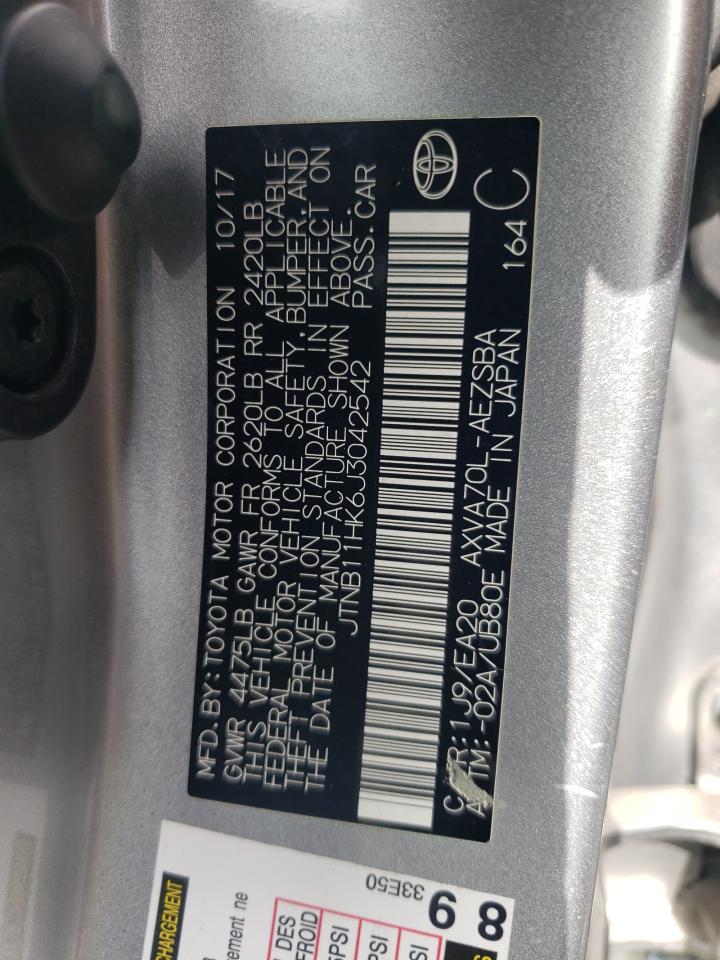 JTNB11HK6J3042542 2018 Toyota Camry L