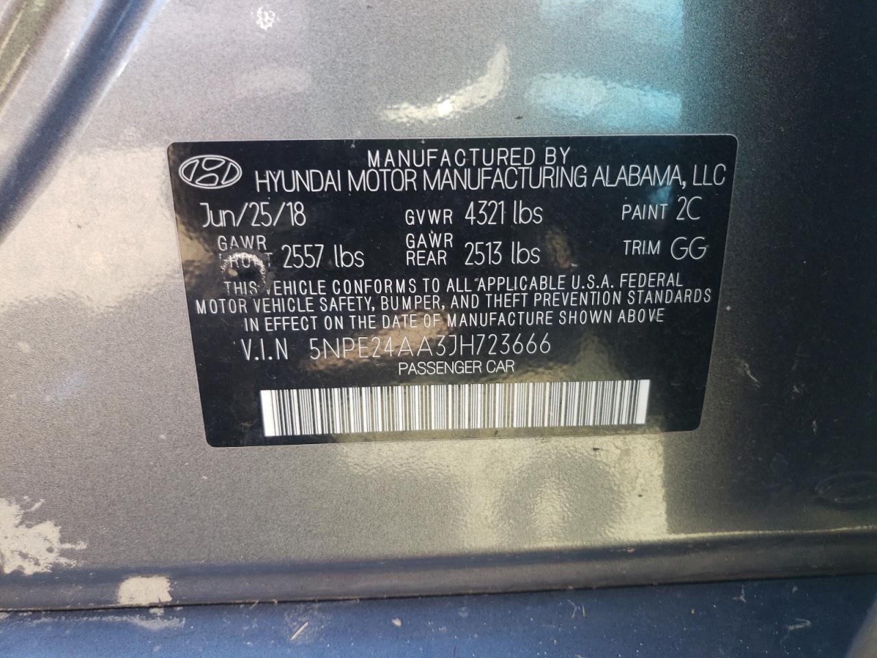 5NPE24AA3JH723666 2018 Hyundai Sonata Eco