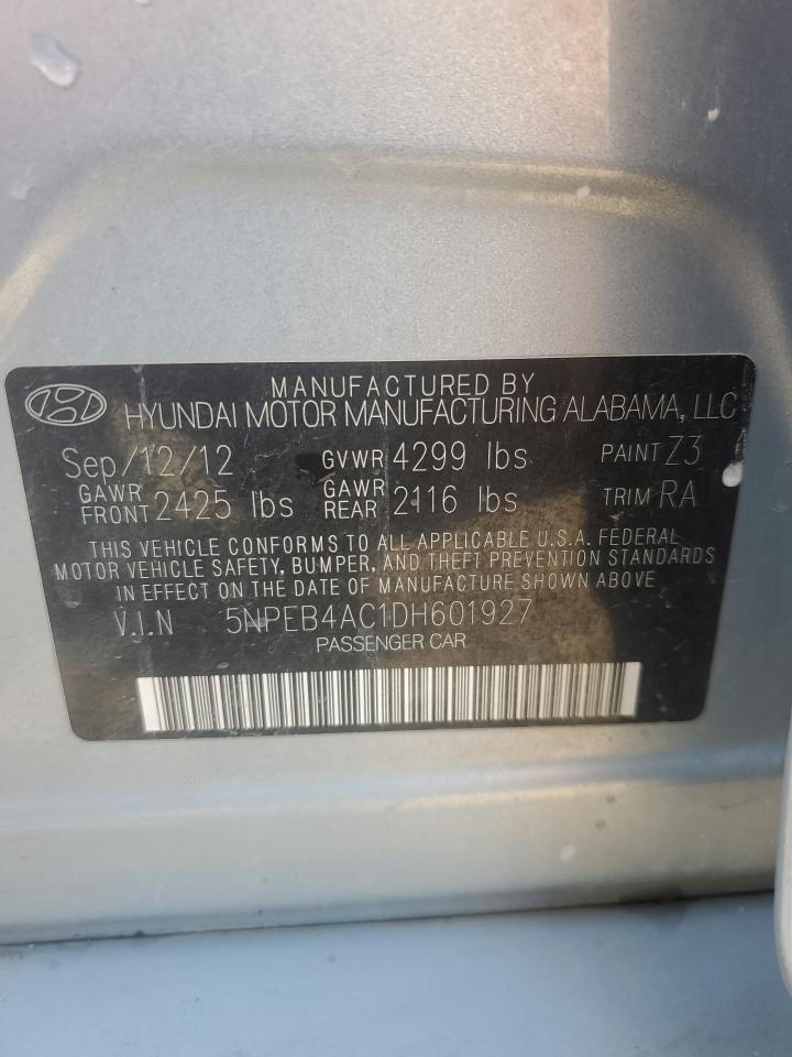 5NPEB4AC1DH601927 2013 Hyundai Sonata Gls