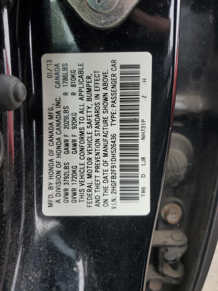 2HGFB2F91DH526436 2013 Honda Civic Exl