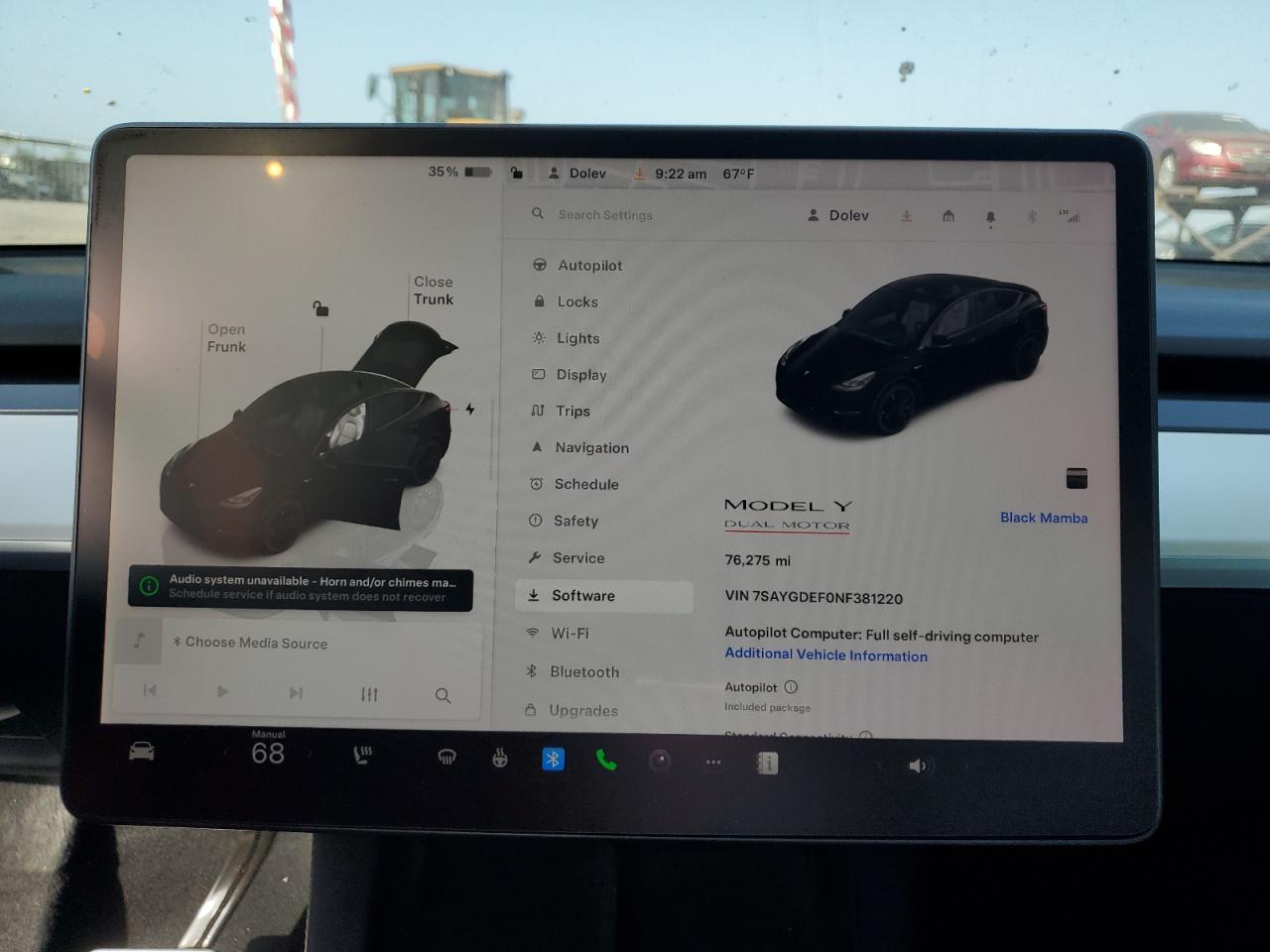 7SAYGDEF0NF381220 2022 Tesla Model Y