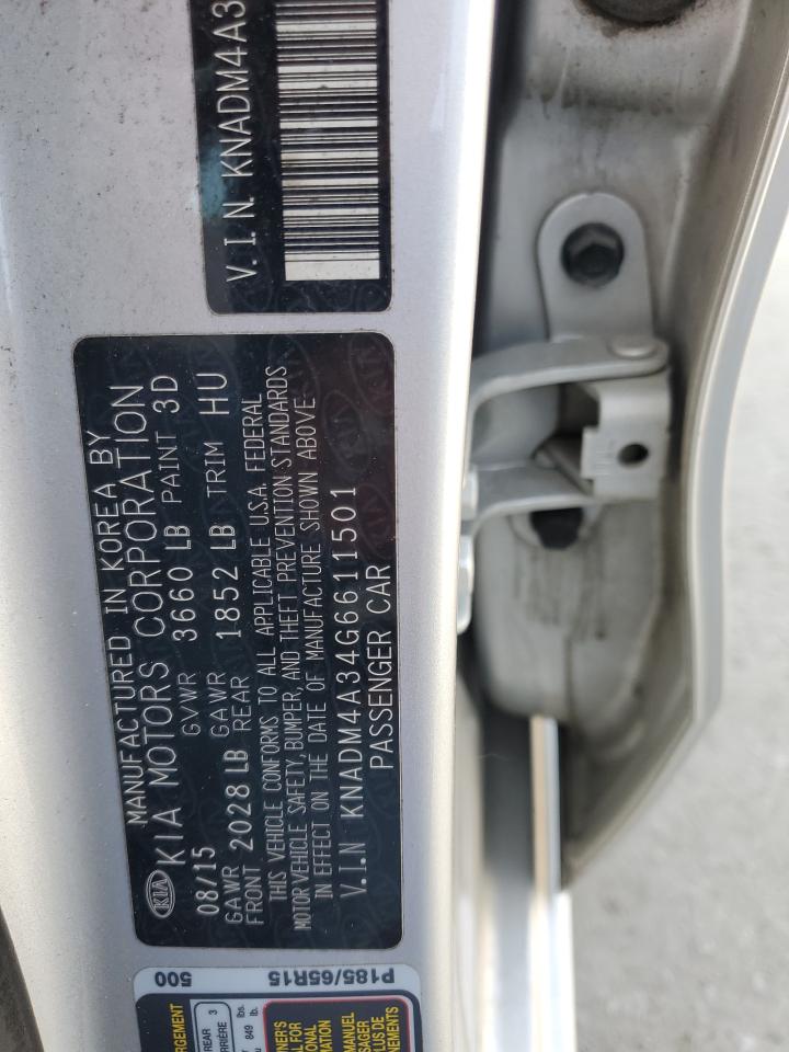 KNADM4A34G6611501 2016 Kia Rio Lx