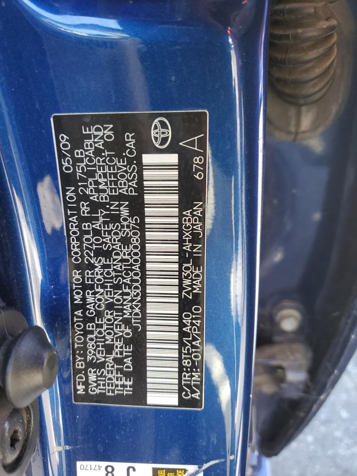 JTDKN3DU0A0008075 2010 Toyota Prius