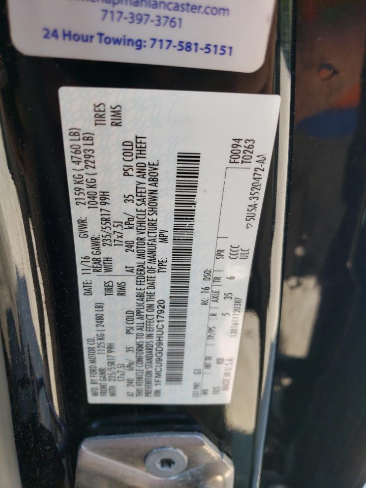 1FMCU9GD9HUC17920 2017 FORD ESCAPE - Image 13