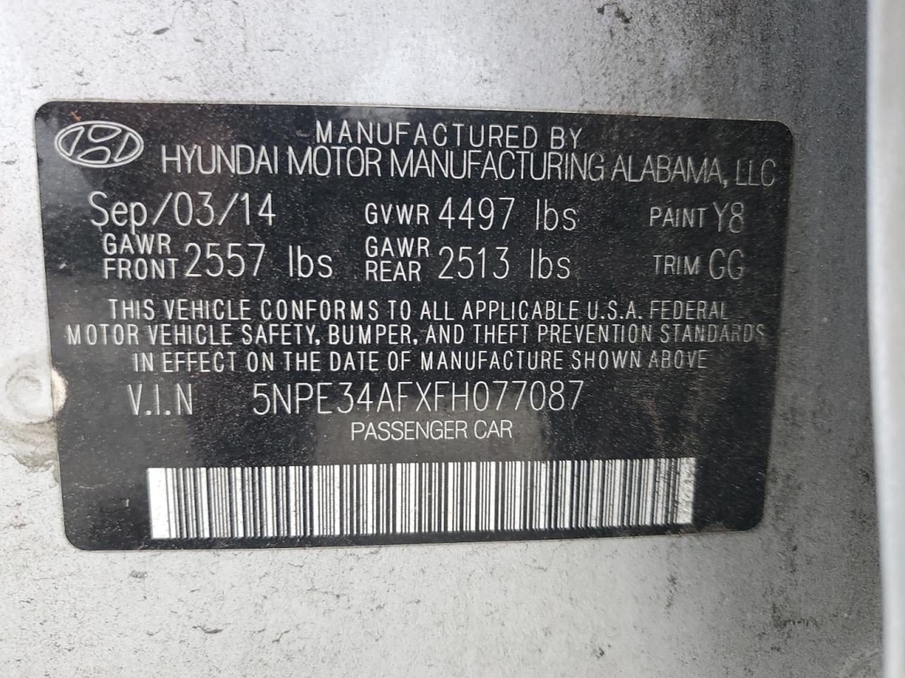 2015 Hyundai Sonata - Image 14