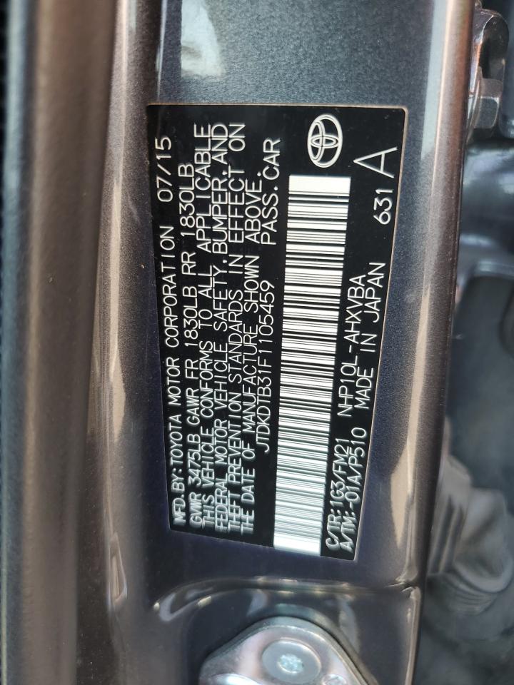 JTDKDTB31F1105459 2015 Toyota Prius C