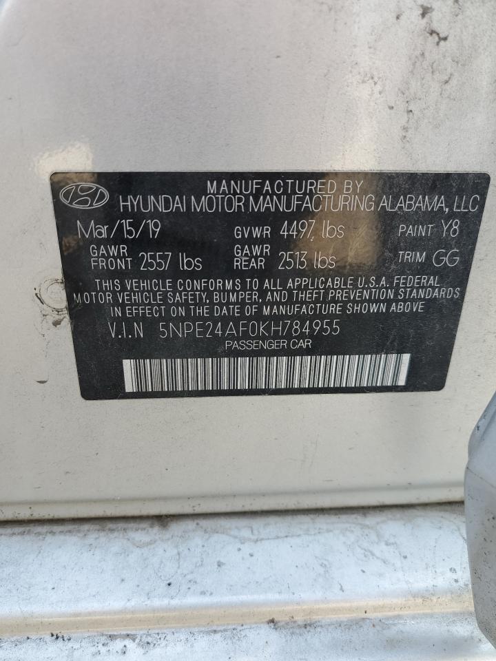 5NPE24AF0KH784955 2019 Hyundai Sonata Se