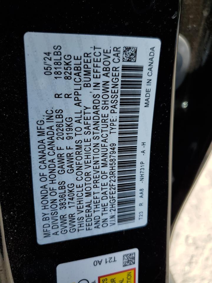 2HGFE2F23RH587949 2024 Honda Civic Lx 2HGFE2F23RH587949 2024 Honda Civic Lx