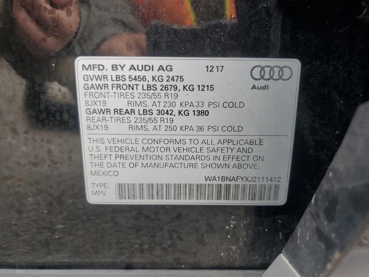 2018 Audi Q5 Premium Plus VIN: WA1BNAFYXJ2111412 Lot: 71570464