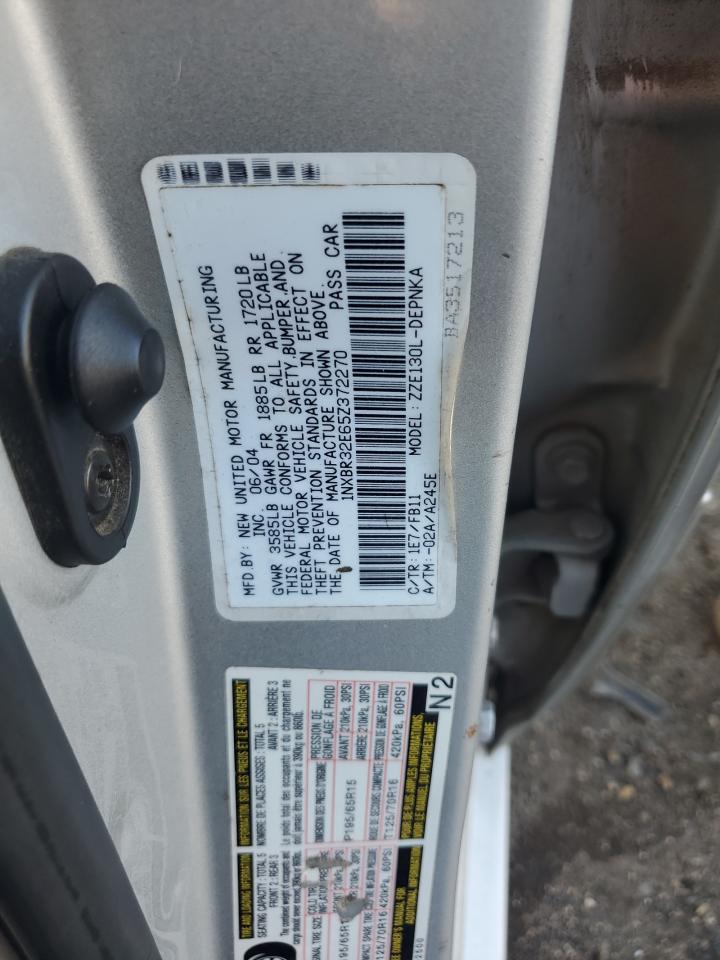 2005 Toyota Corolla Ce VIN: 1NXBR32E65Z372270 Lot: 71105554