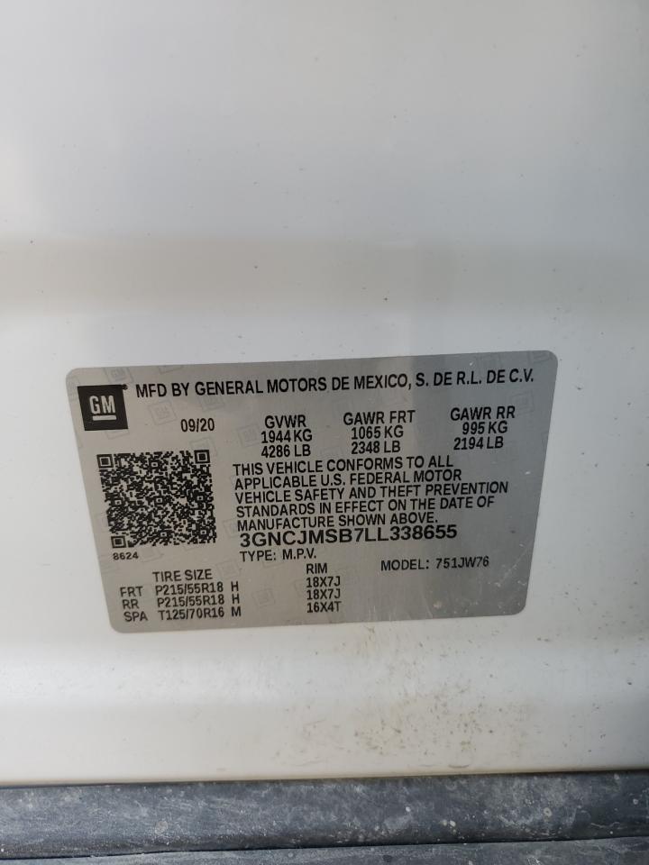 3GNCJMSB7LL338655 2020 Chevrolet Trax Premier