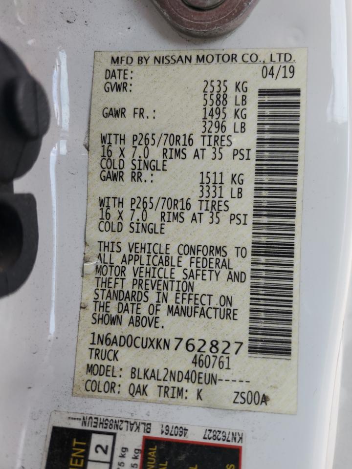 1N6AD0CUXKN762827 2019 NISSAN NAVARA - Image 12