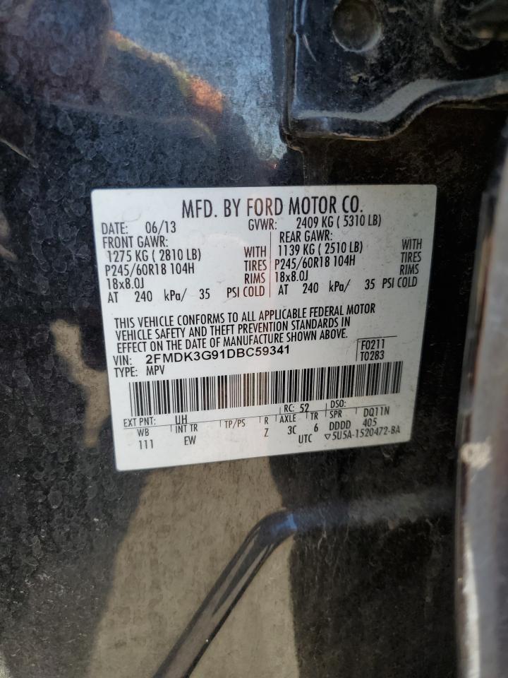 2FMDK3G91DBC59341 2013 Ford Edge Se