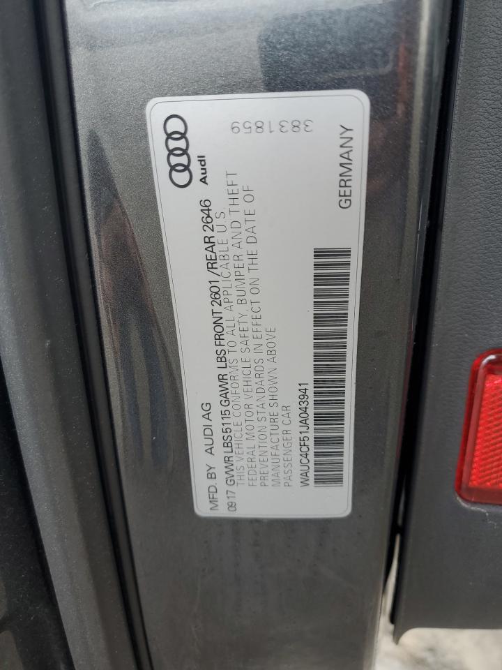 WAUC4CF51JA043941 2018 Audi S5 Prestige