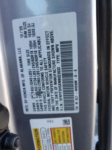 5FNYF5H5XMB023632 Honda Pilot EXL 13