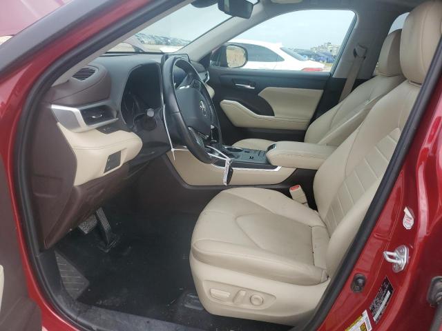  TOYOTA HIGHLANDER 2021 Czerwony