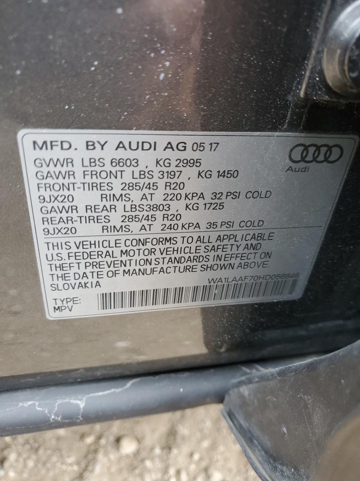 WA1LAAF70HD056846 2017 Audi Q7 Premium Plus