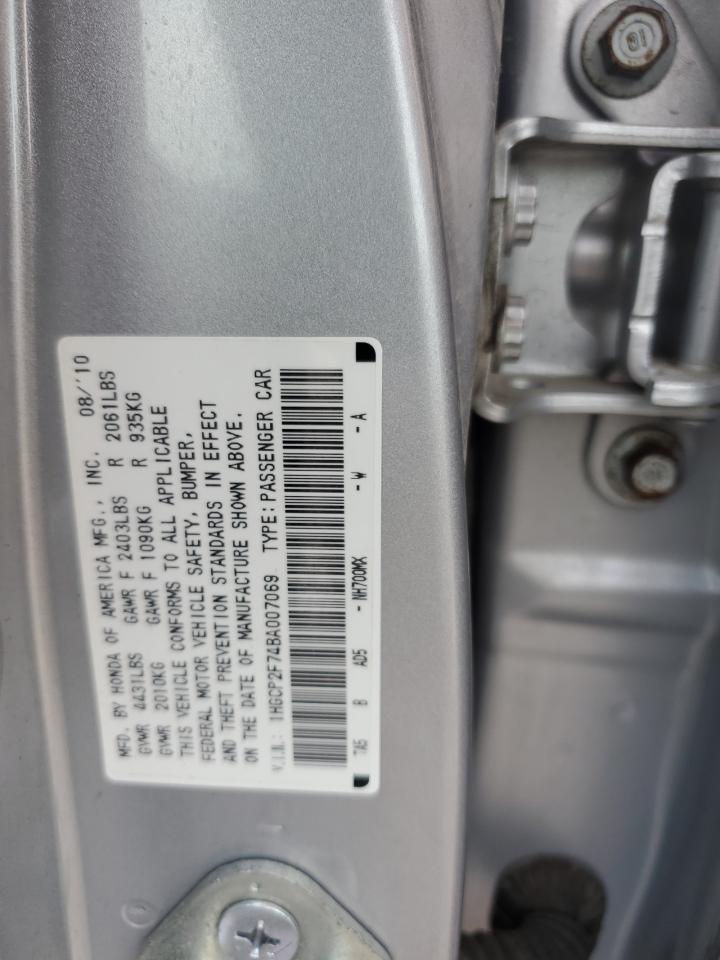 1HGCP2F74BA007069 2011 Honda Accord Ex