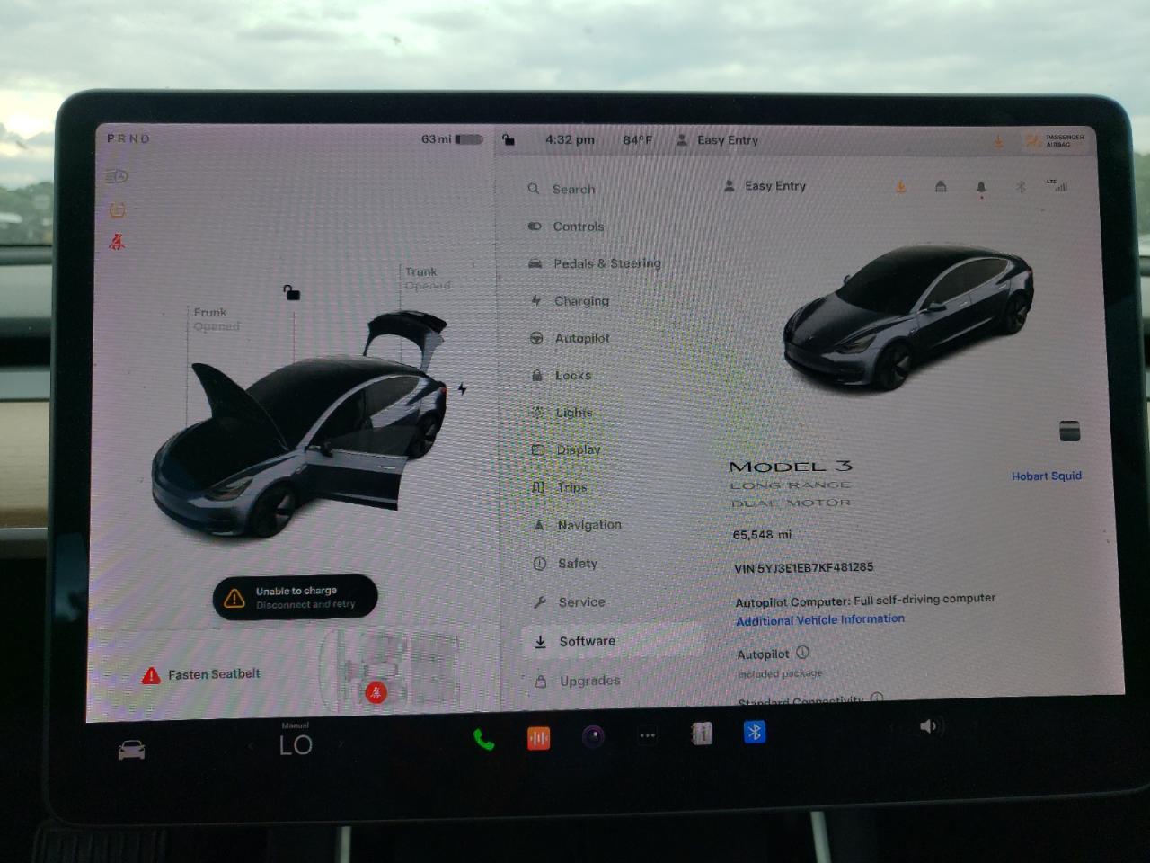 5YJ3E1EB7KF481285 2019 Tesla Model 3