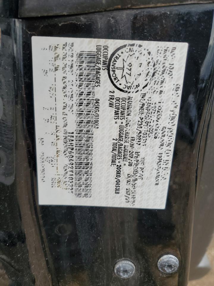 2002 Ford Thunderbird VIN: 1FAHP60A92Y103325 Lot: 72771904