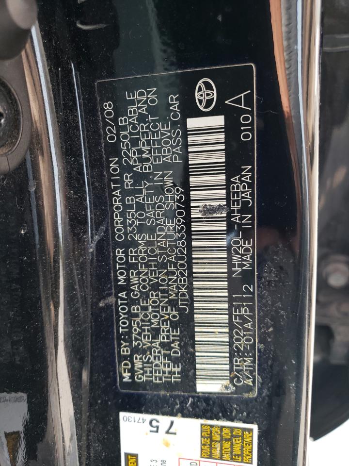 JTDKB20U283390739 2008 Toyota Prius