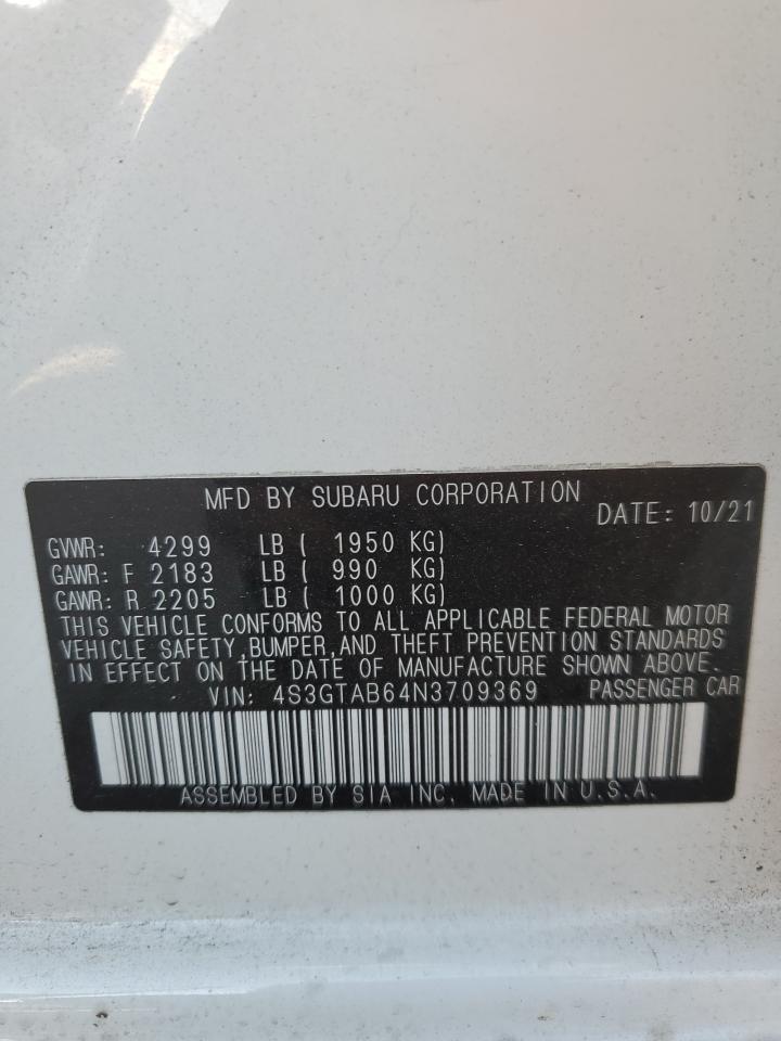 4S3GTAB64N3709369 2022 Subaru Impreza