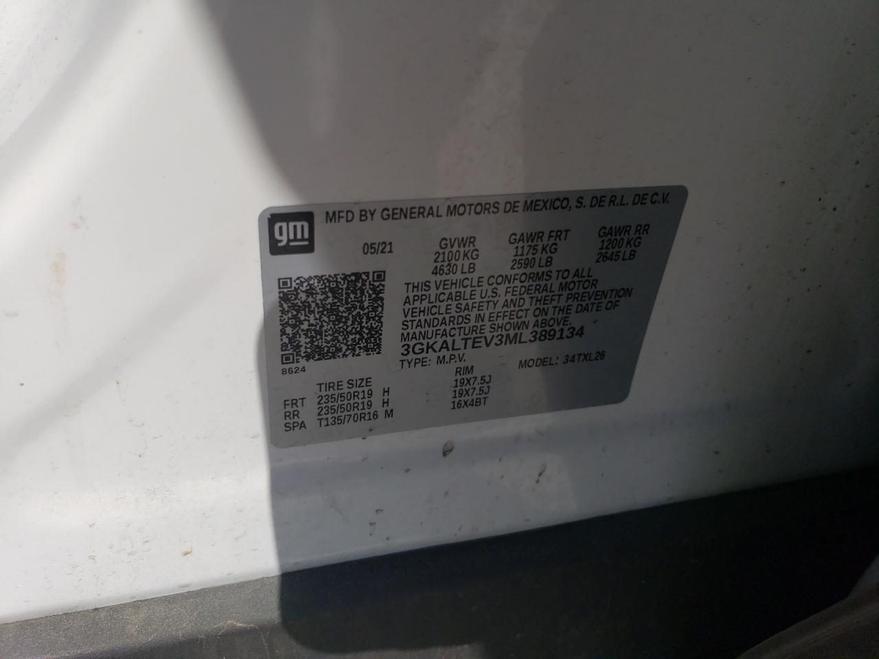 3GKALTEV3ML389134 2021 GMC Terrain Sle