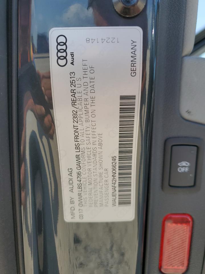 WAUENAF42HN066245 2017 Audi A4 Premium Plus