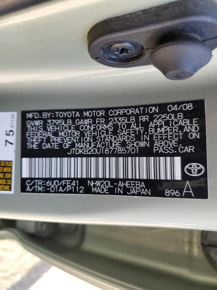 JTDKB20U187785701 2008 Toyota Prius