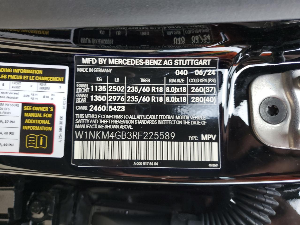 W1NKM4GB3RF225589 2024 Mercedes-Benz Glc 300