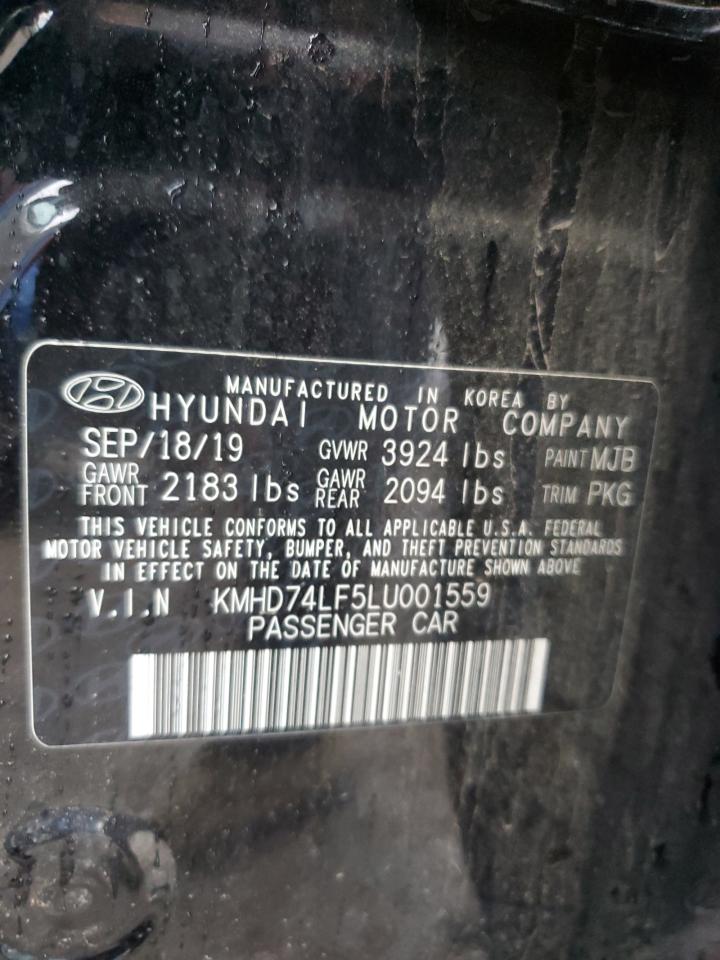 KMHD74LF5LU001559 2020 Hyundai Elantra Se