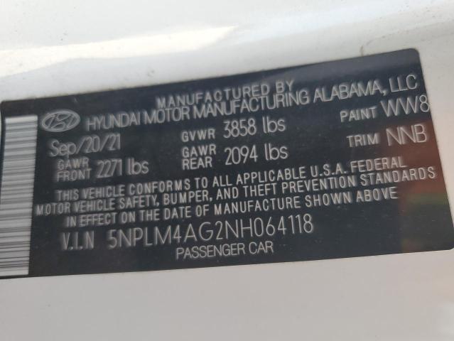 5NPLM4AG2NH064118 Hyundai Elantra SE 12