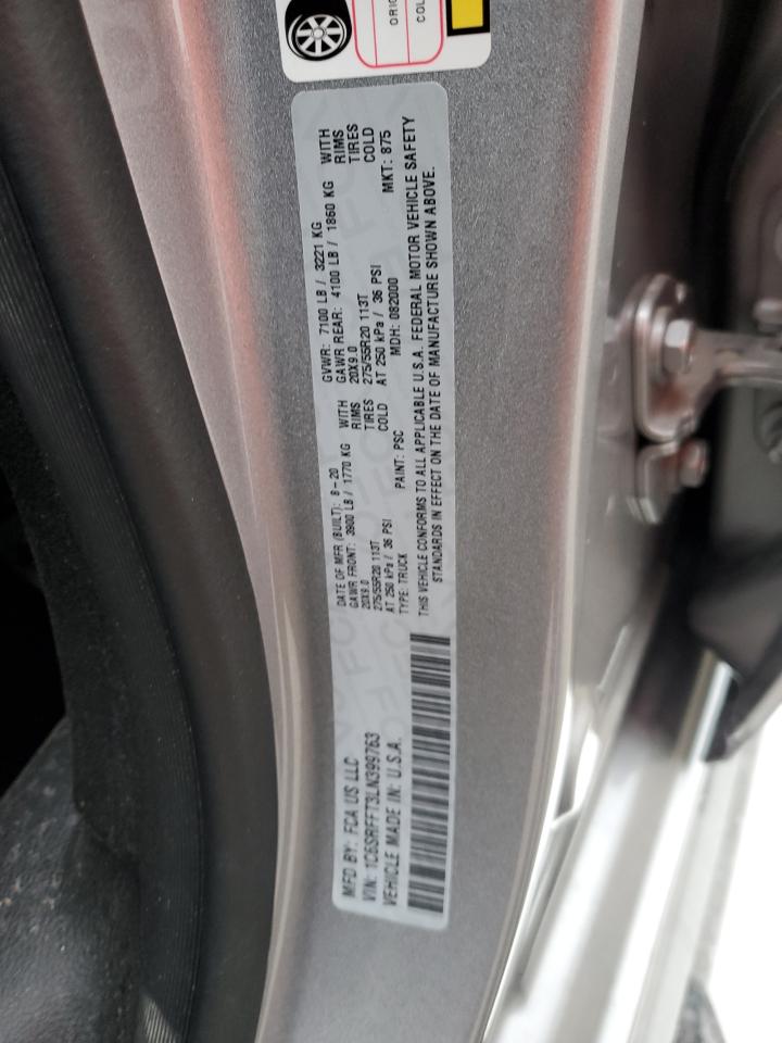 2020 Ram 1500 Big Horn/Lone Star VIN: 1C6SRFFT3LN399763 Lot: 70710444