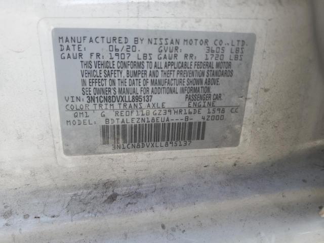 3N1CN8DVXLL895137 Nissan Versa S 12