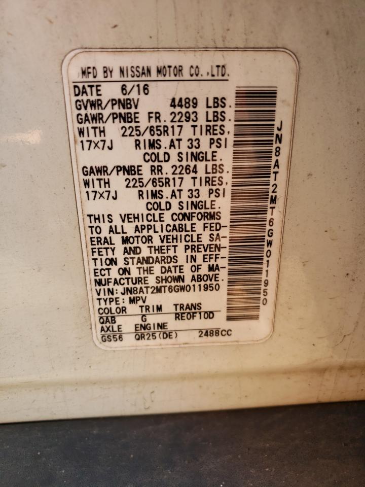 JN8AT2MT6GW011950 2016 NISSAN ROGUE - Image 14