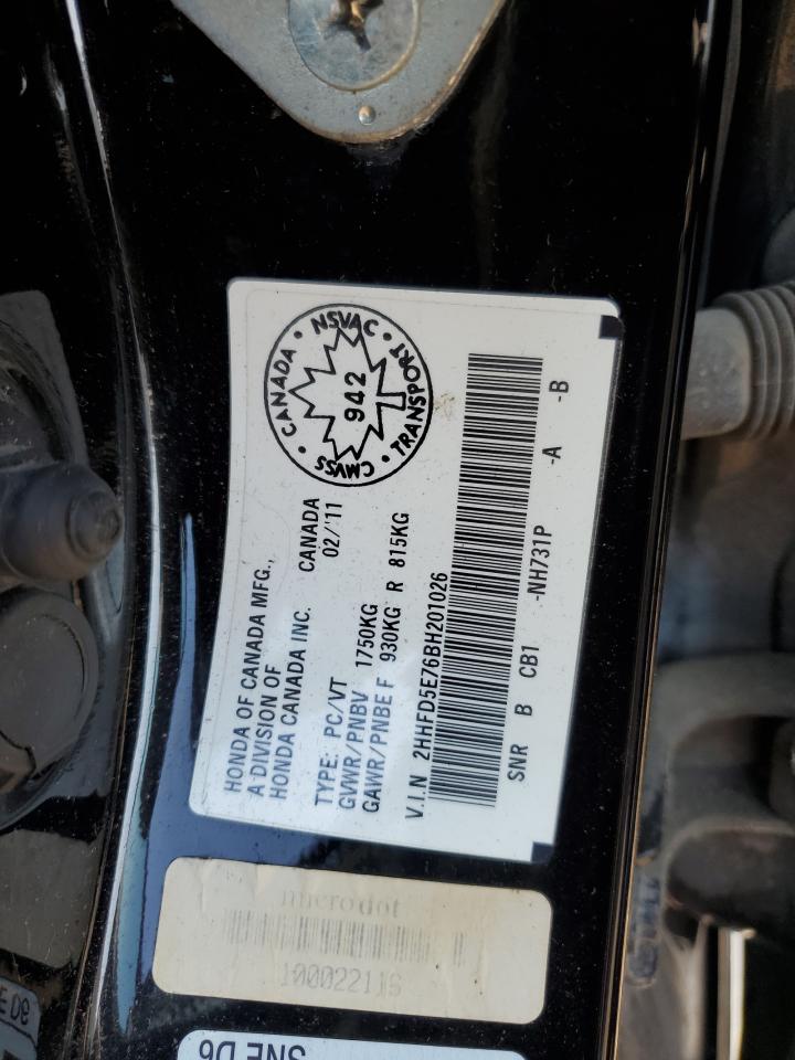 2HHFD5E76BH201026 2011 Acura Csx Technology