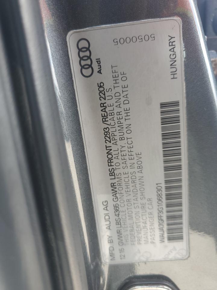 WAUA7GFF3G1068301 2016 Audi A3 Premium