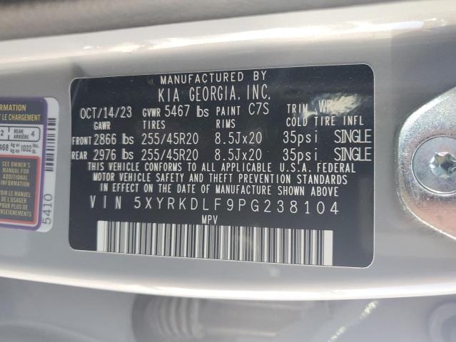 5XYRKDLF9PG238104 Kia Sorento SX 14