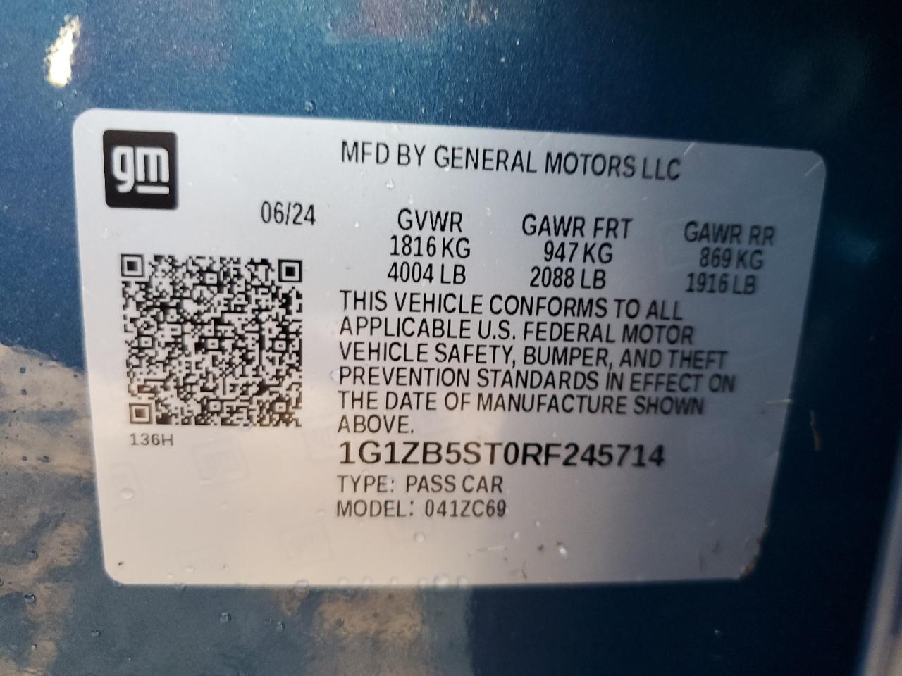 1G1ZB5ST0RF245714 2024 CHEVROLET MALIBU - Image 13