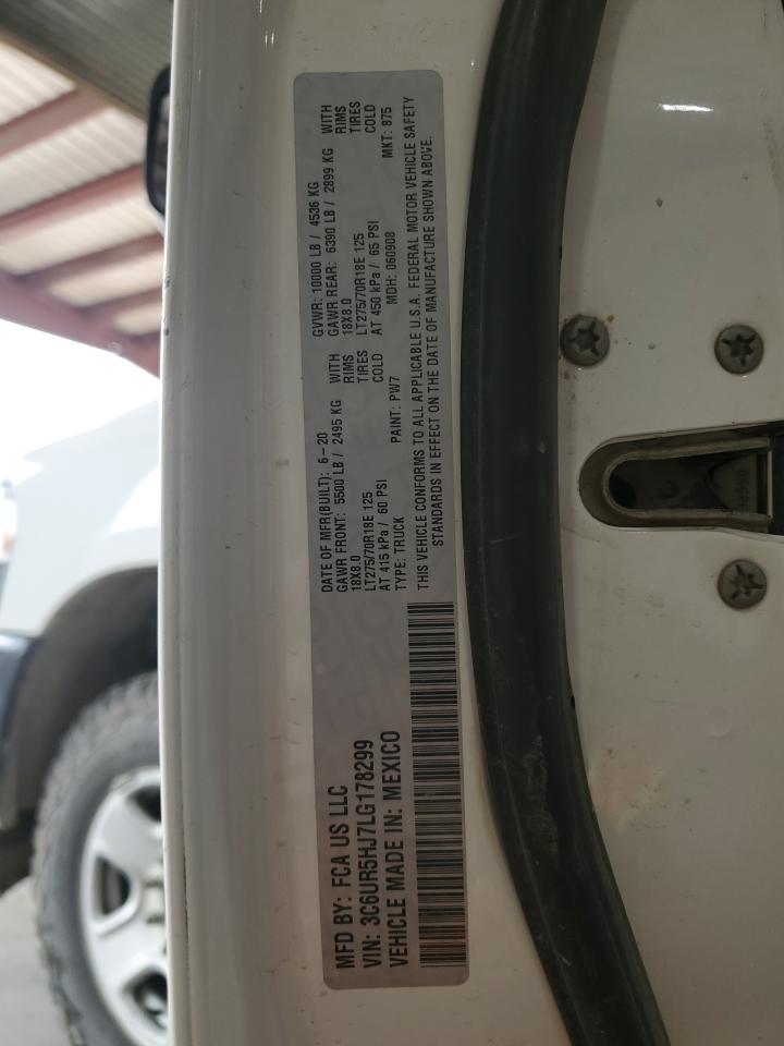 2020 Ram 2500 Tradesman VIN: 3C6UR5HJ7LG178299 Lot: 71006404