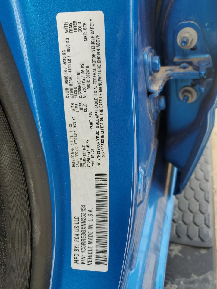 1C6RREBGXNN253154 2022 Ram 1500 Big Horn/Lone Star