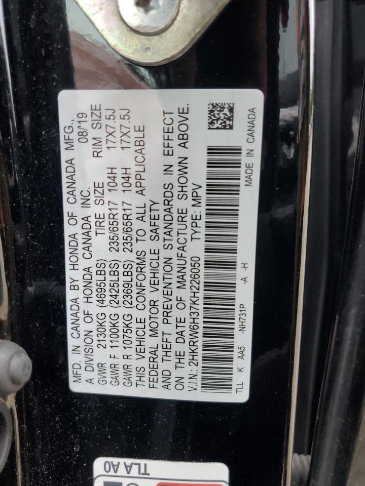 2HKRW6H37KH226050 2019 Honda Cr-V Lx